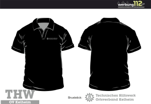 Poloshirt THW Kelheim (Motiv Stick) [e]